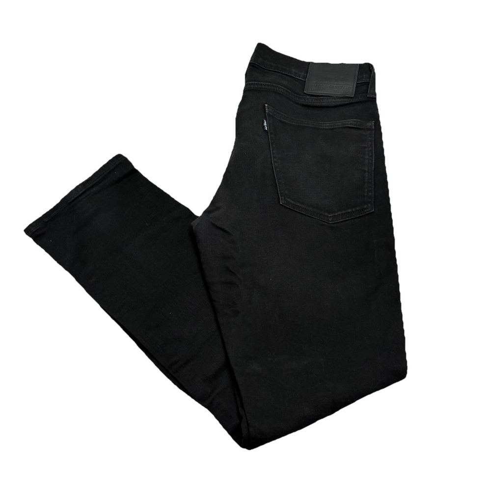 Levi's Made & Crafted 511 Black Stretch 36x32 Premium Denim Slim Fit Jeans Big E